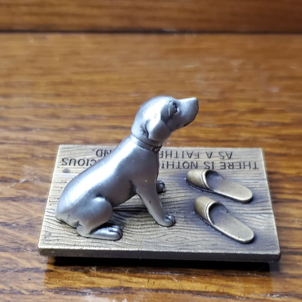 JJ Figurine - Brass & Pewter - Faithful Friend - Picture 4 of 6